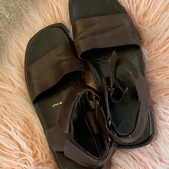 Prada Leather Sandals Adjustable Ankle Straps Y2K - Picture 2 of 15